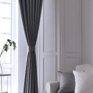 Sleek City Gray Blackout Curtain Drapes 5