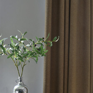 Sleek City Light Coffee Blackout Curtain Drapes 5