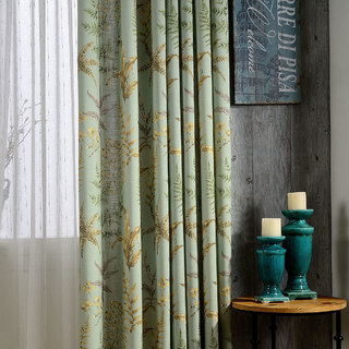 Unique Rustic Glen Green Curtain 1