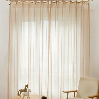 Smarties Sand Beige Soft Sheer Curtain 2