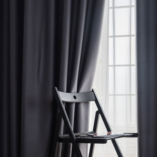 Superthick Light Gray 100% Blackout Curtain Drapes 8