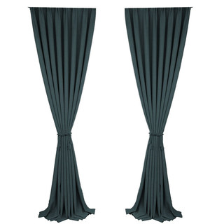 Pine Valley Denim Blue Blackout Curtain Drapes 5