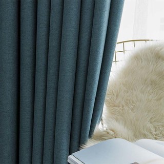 Pine Valley Denim Blue Blackout Curtain Drapes 2