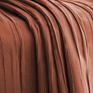 The Crush Terracotta Burnt Orange Rust Red Crushed Striped Blackout Curtain 5