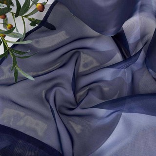 Laguna Outdoor Waterproof Navy Blue Sheer Curtain