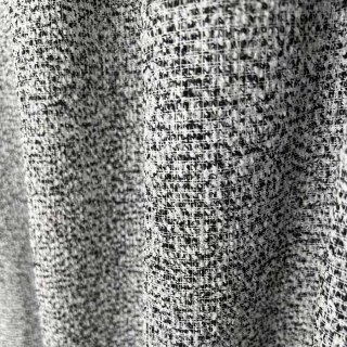 French Chic Black & White Heavy Semi Sheer Curtain 3