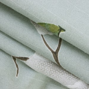 Morning Flower Mint Green Curtain 4