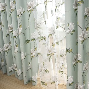 Morning Flower Mint Green Curtain 6