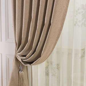 Gainsborough Light Brown Linen Style Curtain 4