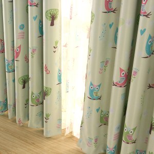 Owl Green Haze Curtain 7