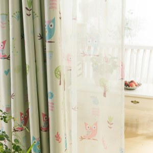 Owl Green Haze Curtain 5