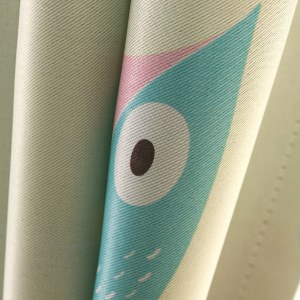Owl Green Haze Curtain 2