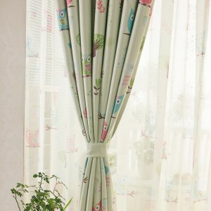 Owl Green Haze Curtain 6