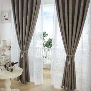 Regent Linen Style Dark Grey Curtain 8