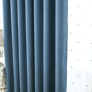 Royale Aegean Blue Linen Style Curtain