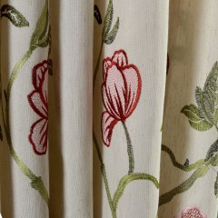 Fragrance Green Branch Embroidered Curtain 3