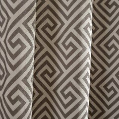 Greek Key Dark Brown Curtain 2