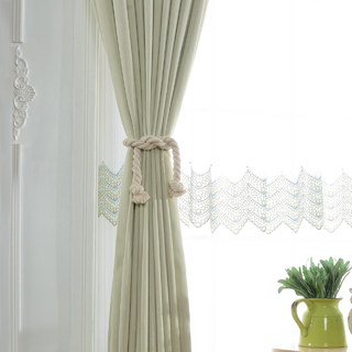 Cozy Subtle Textured Blackout Sage Green Curtain 3