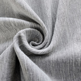 Cozy Subtle Textured Light Grey Blackout Curtain 7
