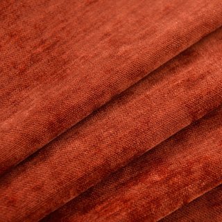 Luxury Terracotta Rust Red Chenille Curtain 8