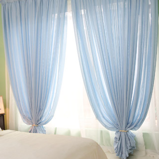 Notting Hill Baby Blue Luxury Sheer Curtain