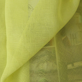Notting Hill Lime Green Luxury Sheer Curtain 6