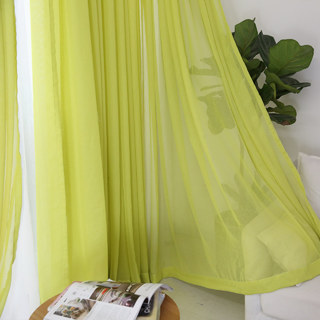 Notting Hill Lime Green Luxury Sheer Curtain 4