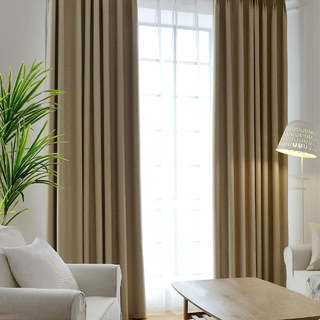 Sleek City Cream Blackout Curtain