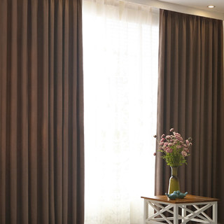 Subtle Spring Chocolate Colour Curtain