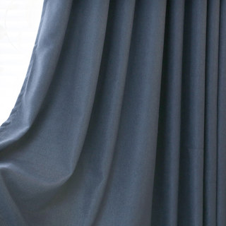 Subtle Spring Denim Navy Blue Curtain 5