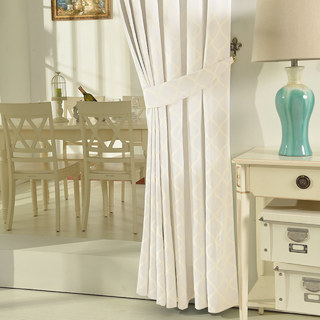 Wave Some Magic Jacquard Ivory Curtain 4