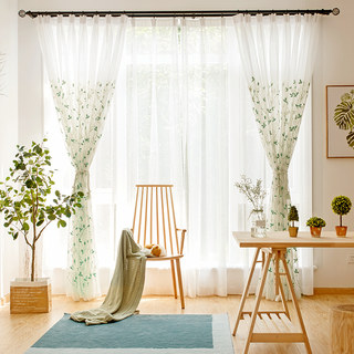 Love Fantasy Green Leaf Sheer Curtain 3