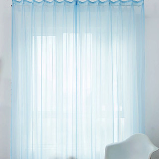 Smarties Baby Blue Soft Sheer Curtain 3