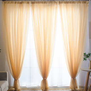 Smarties Champagne Yellow Soft Sheer Curtain