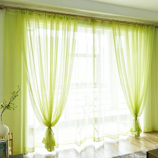 Smarties Lime Green Soft Sheer Curtain 3