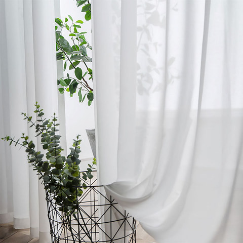Soft Breeze Coconut White Sheer Curtain - The Essence Of Nature Design 1