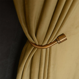 Fine Gold Velvet Curtain 1