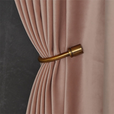 Premium Dusky Pink Velvet Curtain 1