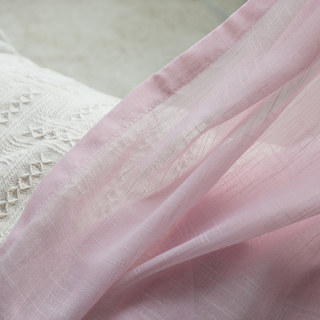 A Touch of Sunshine Pink Sheer Curtain 3