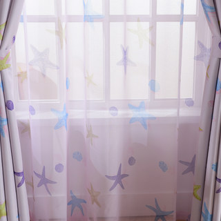 Starfish Baby Pink Sheer Curtain 3