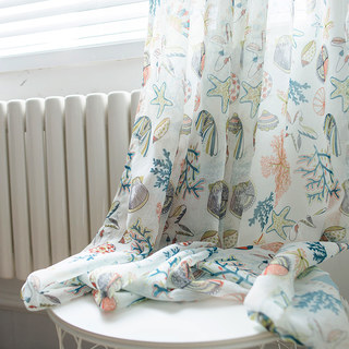 Seaside Spirit Multi Colored Sheer Curtains