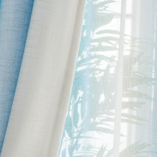 Sea Breeze Cocktail Pastel Sea Blue Coconut White Sheer Curtain 5
