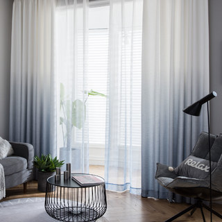 The Perfect Blend Ombre Grey Textured ​Sheer Curtain 2
