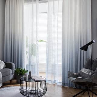 The Perfect Blend Ombre Gray Textured ​Sheer Voile Curtain 2