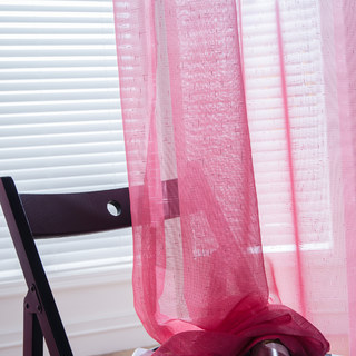 The Perfect Blend Ombre Pink Textured Sheer Curtain 2