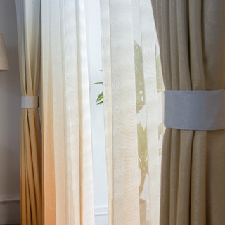 The Perfect Blend Ombre Yellow Textured ​Sheer Curtain 9