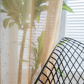 The Perfect Blend Ombre Yellow Textured ​Sheer Curtain 4