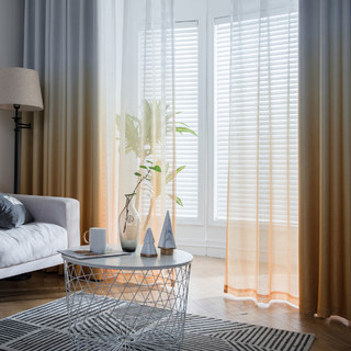 The Perfect Blend Ombre Yellow Textured ​Sheer Curtain 8