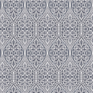 Folk Heart Scandinavian Floral Heavy Chenille Jacquard Grey Curtain 4