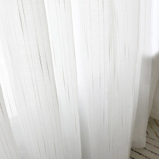 The New Neutral White Sheer Curtains with Exquisite Striped Texture 7